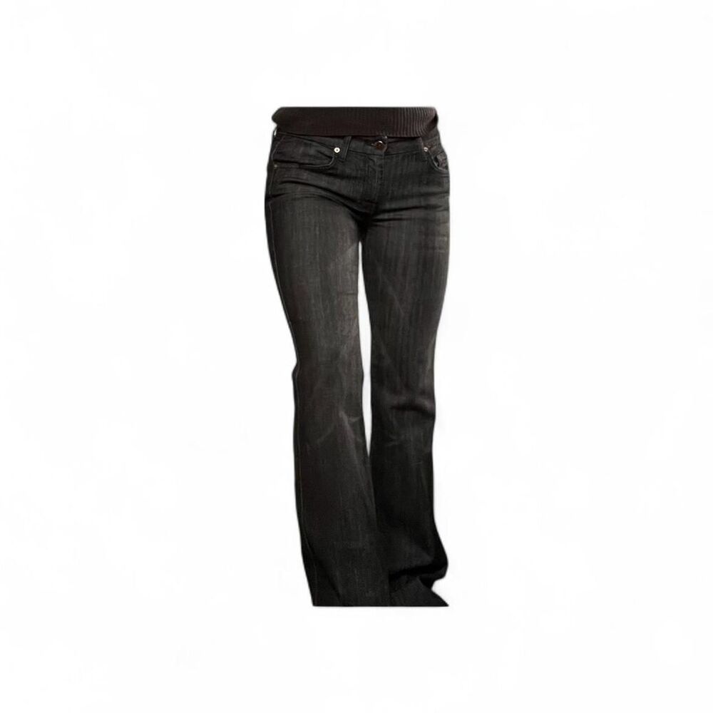 EUC 7-for-all-mankind Women's Brown and Grey Jeans - Picture 8 of 14